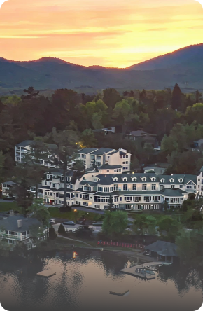 Mirror Lake Inn overlooking Lake Placid in New York